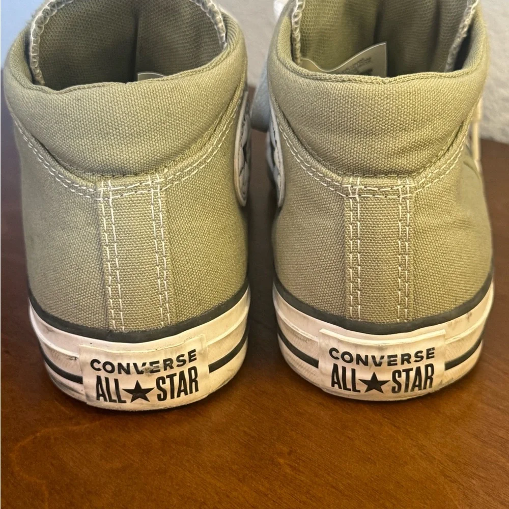 Converse High Top Sneakers Olive Green with White - Picture 4 of 7